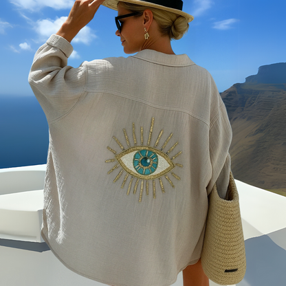 Amalie - Ibiza casual bluse med boho-charme